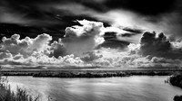 Texas, Marsh, Bridge City, Black & White